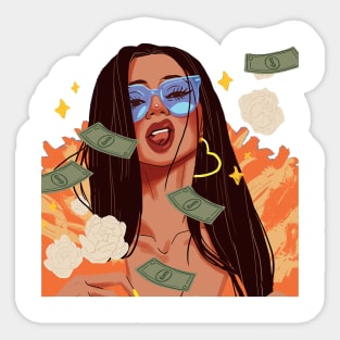 cardi b awesome Sticker